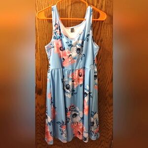 Shein blue floral dress